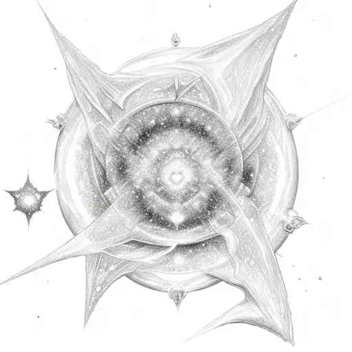 Ruby, rose, Holly and a supernova tattoo design idea