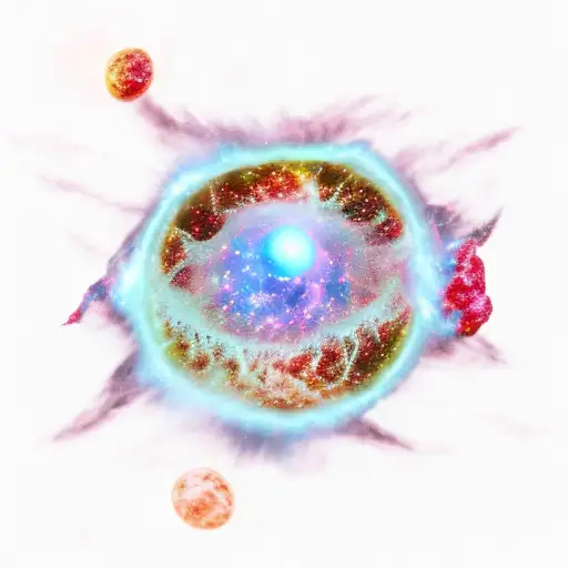 Supernova with a Ruby, rose and holly tattoo design idea