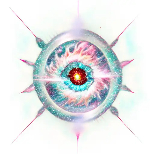 Ruby, rose, Holly and a supernova tattoo design idea