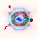 Supernova with a Ruby, rose and holly tattoo design idea