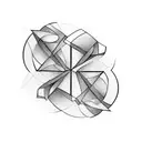 two sharp lines with similar blurry ornaments around them tattoo design idea