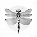 Dragonfly tattoo design idea