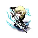 sword with lightning tattoo design idea