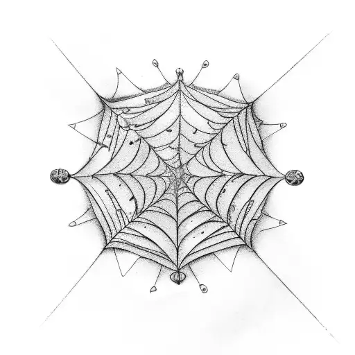 chain links with spider and webs tattoo design idea