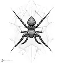 chain links with spider and webs tattoo design idea