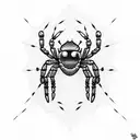 chain links with spider and webs tattoo design idea