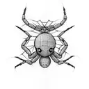 chain links with spider and webs tattoo design idea