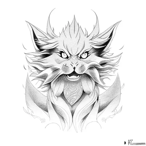 kurama from naruto tattoo design idea