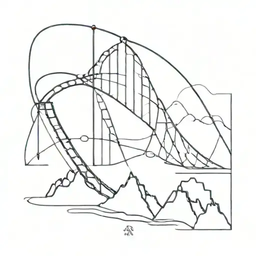 normal distribution roller coaster  tattoo design idea
