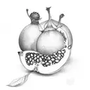 pomegranate fruit tattoo design idea