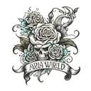 aria's wrld lyrics tattoo design idea