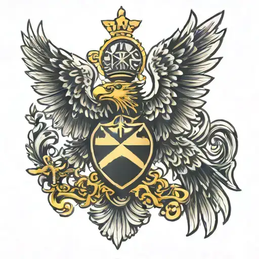 double headed eagle USA Germany   tattoo design idea