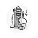vintage gas pump tattoo design idea