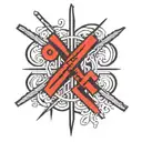 The word discipline made of tally marks tattoo design idea