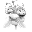 Piranha plant (from Super Mario Bros.) that is stretched straight up with the word, "Colton" woven into the stem tattoo design idea