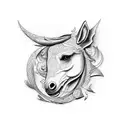 compas and kelpie  tattoo design idea