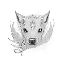 compas and kelpie  tattoo design idea