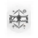 (Civil Engineering), ((Structural Engineering)), (bridge) tattoo design idea