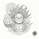 Incorporate elements of One Piece's Luffy Gear 4 marks into a unique design tattoo design idea