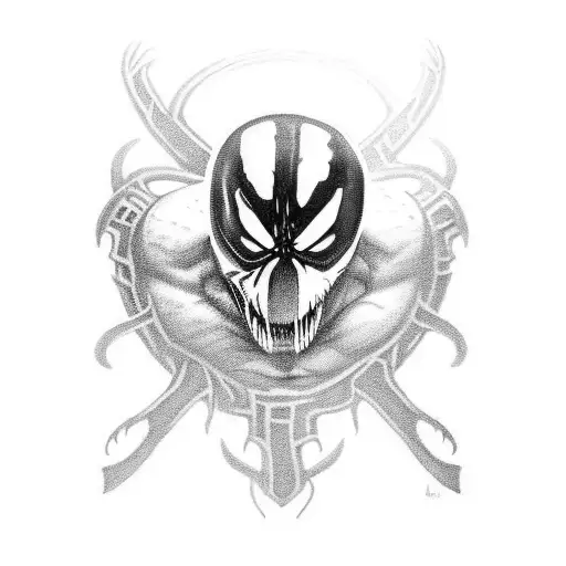 venom & deadpool tattoo design idea