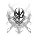 venom & deadpool tattoo design idea