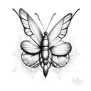 A butterfly emerging from a cocoon tattoo design idea