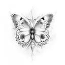 A butterfly emerging from a cocoon tattoo design idea