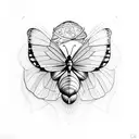 A butterfly emerging from a cocoon tattoo design idea