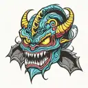 5 deadly venoms mask tattoo design idea