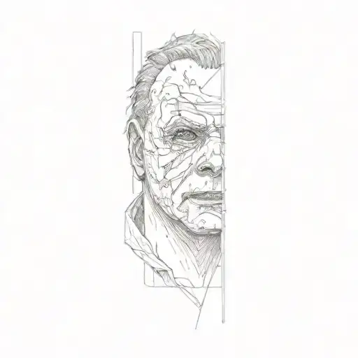 the face of michael myers tattoo design idea