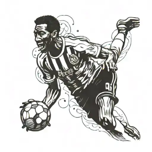  Pelé Football player tattoo design idea