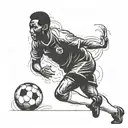  Pelé Football player tattoo design idea