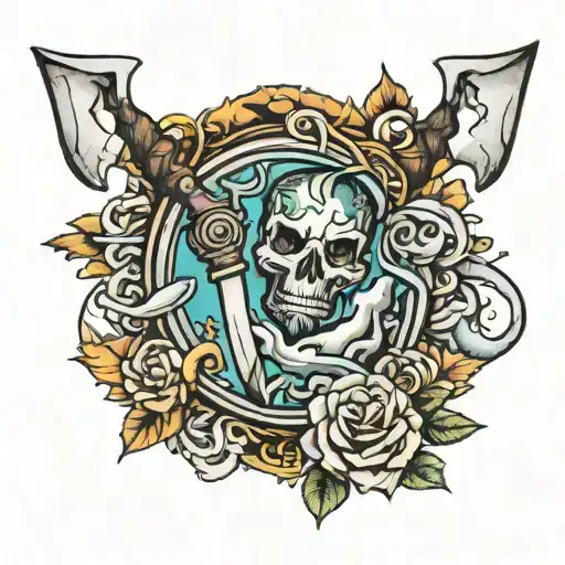 ice axe tattoo design idea