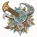 ice axe tattoo design idea