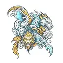 ice and fire tattoo design idea