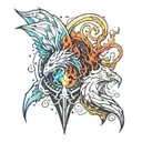 ice and fire tattoo design idea