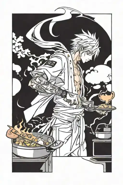 Minato is cooking tattoo design idea