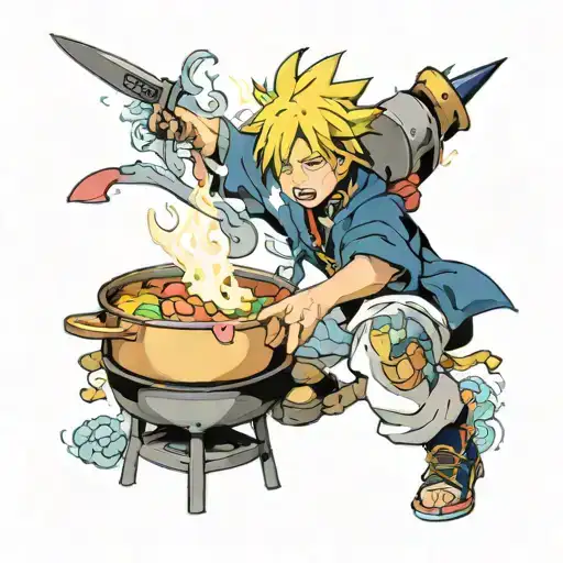Minato is cooking tattoo design idea