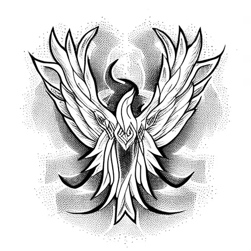 Phoenix tattoo design idea