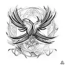 Phoenix tattoo design idea