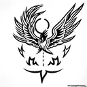 Phoenix tattoo design idea