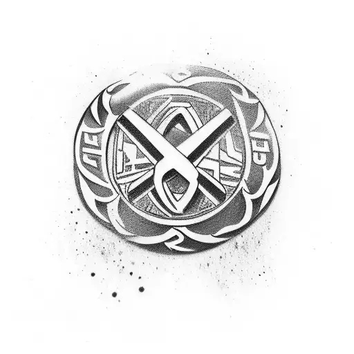 The abbreviation BJJ , the symbol of Shaka , wrestling, painful techniques tattoo design idea