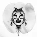 anxiety grin hate darkness tattoo design idea