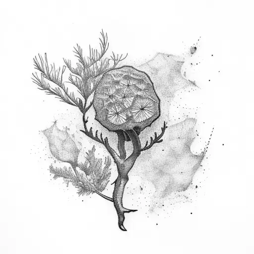 dill branch tattoo design idea