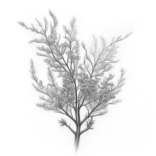 dill branch tattoo design idea