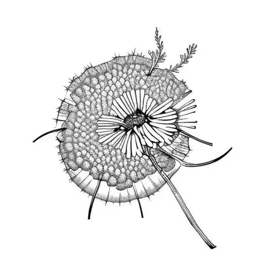 dill branch tattoo design idea