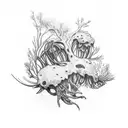 dill branch tattoo design idea