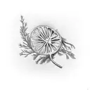 dill branch tattoo design idea