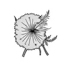 dill branch tattoo design idea