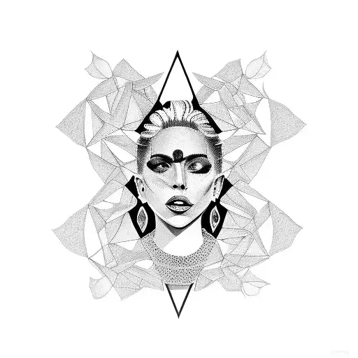 lady gaga old school tattoo design idea